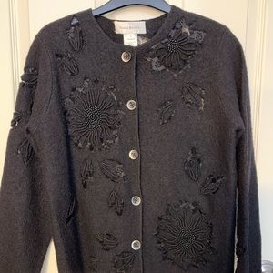 Susan Bristol cardigan style, black jacket…..EUC!!!